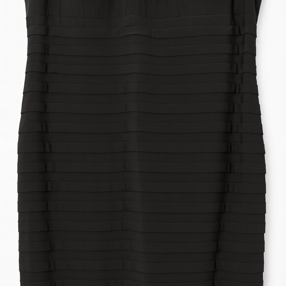 Xscape Black Illusion Beaded Neckline Evening Gown - Size 22W - Picture 5 of 5